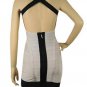 2012popular white banded beauty/white with black crisscross bandage dress