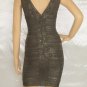 evening flattering banded beauty/glitter grey v-neck bandage dress