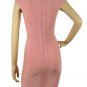 sweetheart pink evening&party stripped shoulder-wrap bandage dress