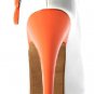 hot on sell white fish toe shoes with lovely side button high heel shoes