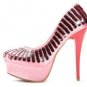 hot on sell pink high heels/glitter high platform high heel shoes