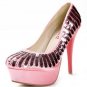 hot on sell pink high heels/glitter high platform high heel shoes