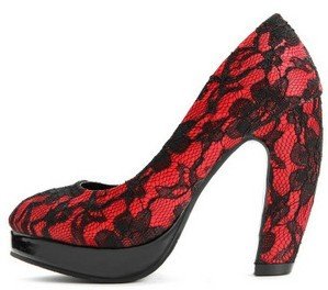 bend heel shoes/sexy red lace hot on sell high heel shoes