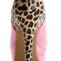 fashion leopard embellished cut-outs lovely pink high heel shoes