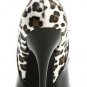 2012 latest designer leopard embellished black patent high heel shoes