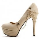 2012 hot on sell high platform with golden metal chain high heel shoes