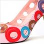 lovely colorful hole shoes/special design colorful cute hole high heel shoes