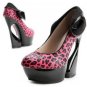 leopard red leather high platform special heel high heel shoes