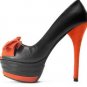 evening&party high heel shoes/ butterfly black patent high heel shoes