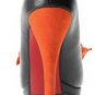 attractive peach red shoes/shiny rivets high heel shoes