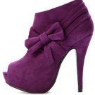 hot on sale purple ankle wrapped shoes with leopard lining high heel shoes