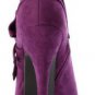 hot on sale purple ankle wrapped shoes with leopard lining high heel shoes