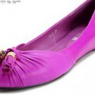 attractive claret pleated flat comfortable flattie shoes
