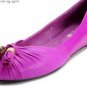 attractive claret pleated flat comfortable flattie shoes
