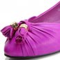 attractive claret pleated flat comfortable flattie shoes