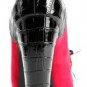 evening&party lovely red butterfly&fur black back high heel shoes