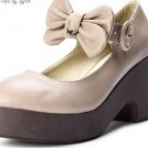 mary jean milky simple style with lovely butterfly flattie shoes