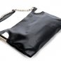evening& career knight black patent genuine leather handbag