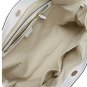 fair ladies' snow white patent metal chain handbag
