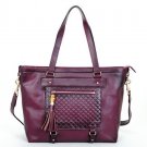 fair ladies' elegant career& casual purple patent leather handbag
