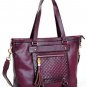 fair ladies' elegant career& casual purple patent leather handbag