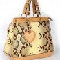 attractive golden serpentinite sweetheart embellished handbag