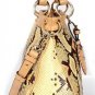 attractive golden serpentinite sweetheart embellished handbag