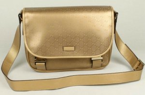 lattest popular golden monogram golden patent leather handbag