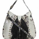 hot on sell serpentinite with black leather palpus shiny diamond handbag