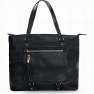 popular black patent leather simple style handbag