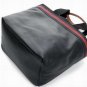 red line embellished square pattern career & casual handbag