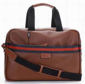 stunning light brown patent leather red line embellished handbag