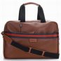 stunning light brown patent leather red line embellished handbag