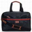 knight black patent leather with red line embellished handbag