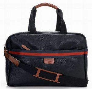 knight black patent leather with red line embellished handbag