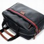 knight black patent leather with red line embellished handbag
