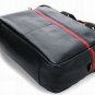 knight black patent leather with red line embellished handbag