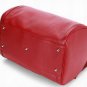 drum-like sexy red patent leather handbag