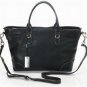 knight black patent leather simple style handbag
