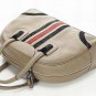 2012 hot on sell beige patent leather with red and black stripped handbag