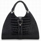 2012 hot selling handbag& knight black patent leather handbag