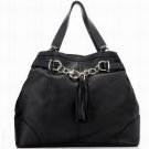 black patent leather hanbag/evening & career handbag