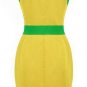 attractive dress/bright yellow dress/knee height dress