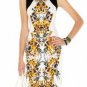 special bandage dress/attractive flower bandage dress with black back/evening bandage dress