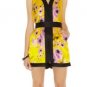 special dress/yellow dress with lovely red flower /black butterfly belt dress
