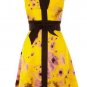 top design dress/yellow dress with beautiful flower/evening and party dress
