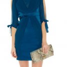 evening and party bandage dress/navy blue with butterfly embellishes bandage dress/chic  dress