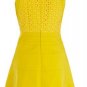 lovely bandage dress/yellow cut-outs bandage dress/cut-outs flower bandage dress