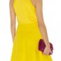 lovely bandage dress/yellow cut-outs bandage dress/cut-outs flower bandage dress