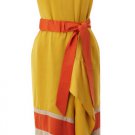long sleeveless dress/attractive yellow dresss/evening and traveling dress